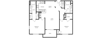 Two Bedroom 1170 Sqft