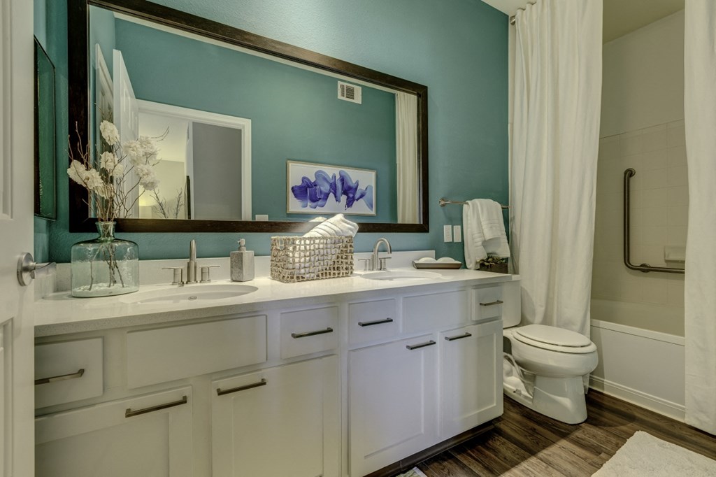 a bathroom with a sink and a toilet and a mirror