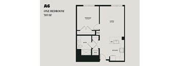 One Bedroom A6 703 SF RentCafe - Alba