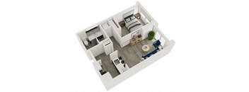 Clolumbia One Bedroom Floor Plan