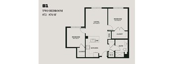 Two Bedroom B1 872-874 SF RentCafe - Alba