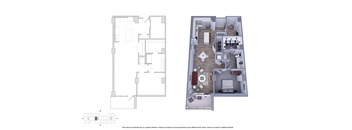 1 Bedroom Den 1.1B Floor Plan - Bromwell