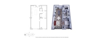 1 Bedroom 1.2 Floor Plan - Bromwell