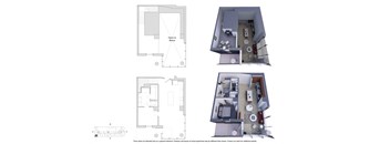 1 Bedroom Townhouse 1M.3B Floor Plan - Bromwell