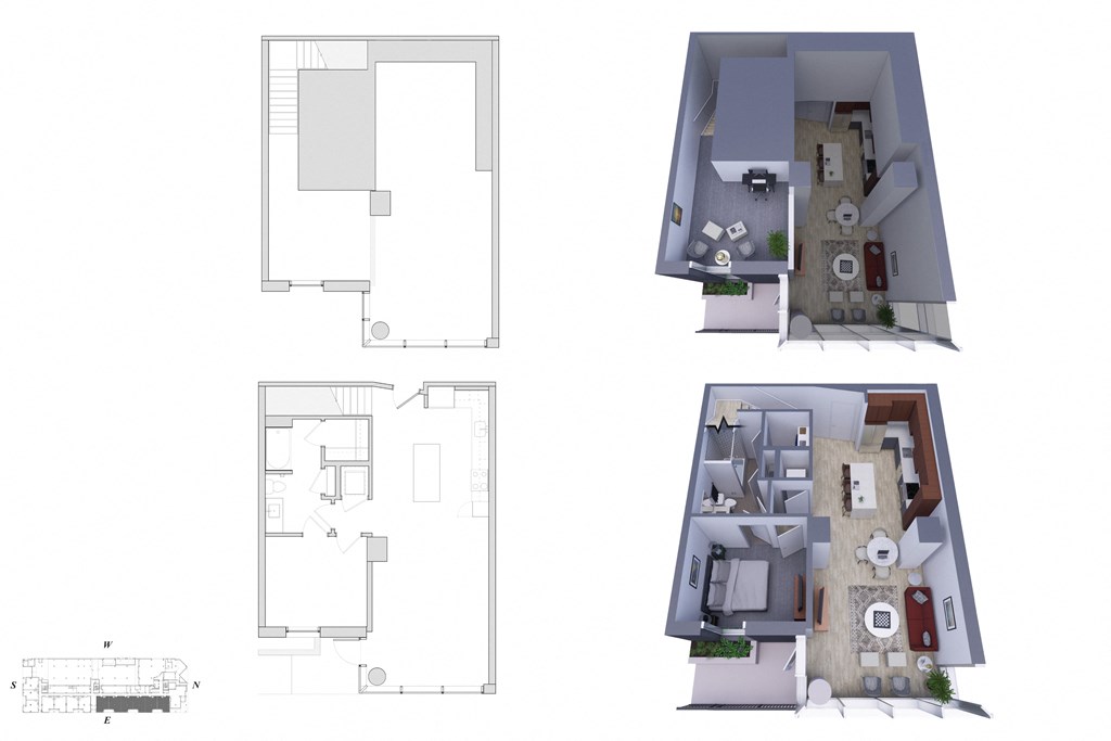 floor plan of the renovated apartment
