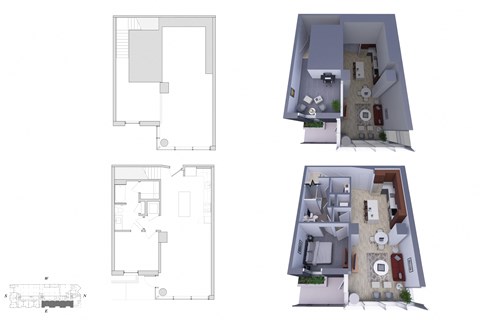 floor plan of the renovated apartment
