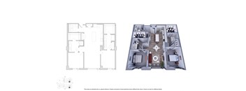 2 Bedroom 2.1D Floor Plan - Bromwell