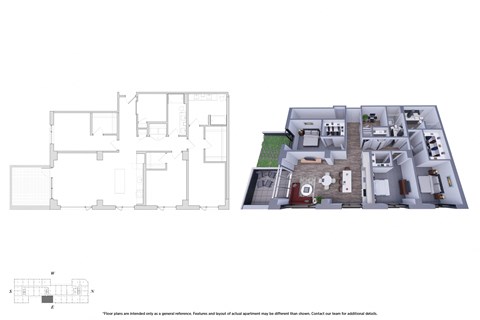 3 Bedroom Den 3.2a Floor Plan - Bromwell