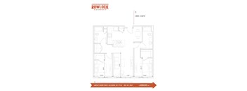 A floor plan for a property at Rowlock shows two bedrooms and two bathrooms.