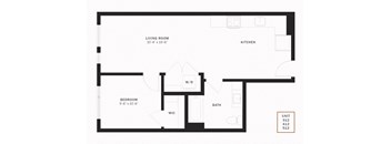 Coen 1 Bedroom 671 SF