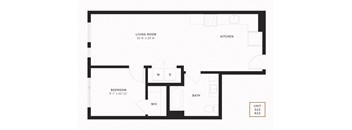 Coen 1 Bedroom 671 SF