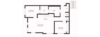 Coen 2 Bedroom 997 SF