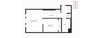 Coen Urban 1 Bedroom 691 SF
