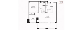 Columbia 1 Bedroom Den