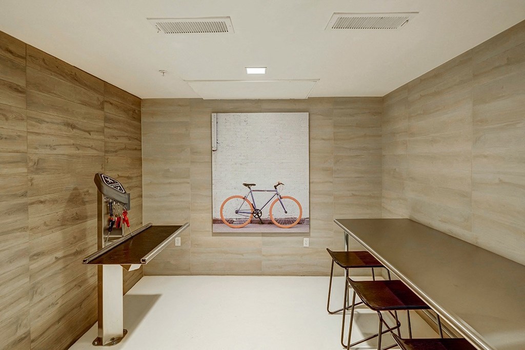 Bike and Ski Tune Up Area