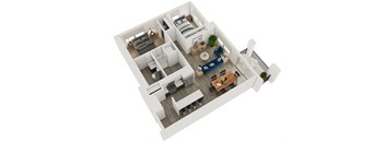 Columbia Two Bedroom Floor Plan