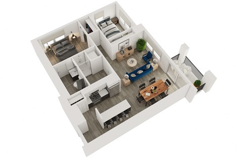 Columbia Two Bedroom Floor Plan