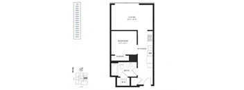 a floor plan of a bedroom apartment