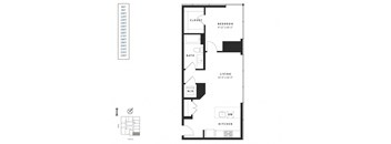 a floor plan of a bedroom apartment