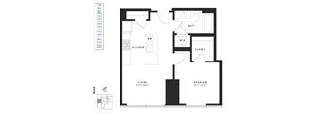 a floor plan of a bedroom apartment