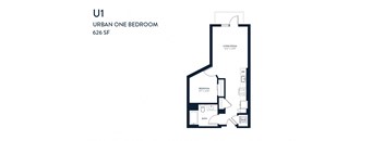 Urban One Bedroom U1 626 SF - Resa Long Beach