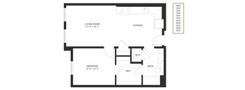 1 Bedroom A1-3