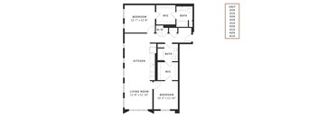 2 Bedroom 2 Bath C1