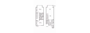A floor plan of a two-story home with labeled rooms.