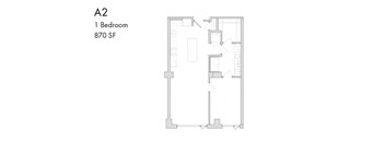 the floor plan of a2 bedroom apartment