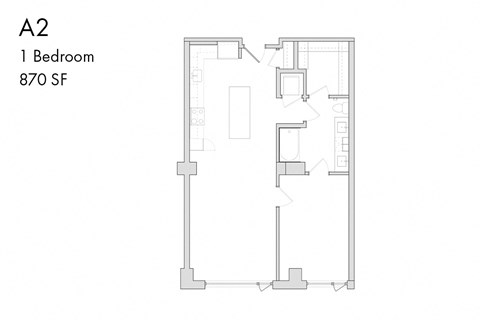 the floor plan of a2 bedroom apartment