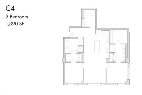 the floor plan of ci 2 bedroom 1930 sq ft