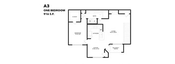 a floor plan of a house with a bedroom and a living room