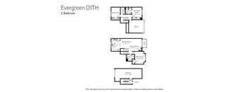 A floor plan for a 3 bedroom apartment is shown.