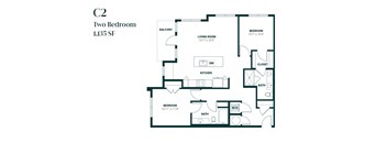 Two Bedroom C2 1135 SF - Rosewind