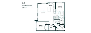 Two Bedroom C3 1267 SF - Rosewind