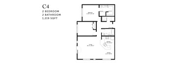 C4 Two Bedroom 1219 SF
