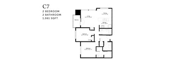 Two Bedroom C7 1061 SF