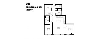 Two Bedroom Den C13 1188 SF - The Ballard Independent