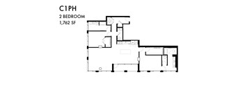 A floor plan of a C1PH apartment with 2 bedrooms and 1,762 square feet.