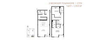 Two Bedroom Townhome C1TH - Vicino