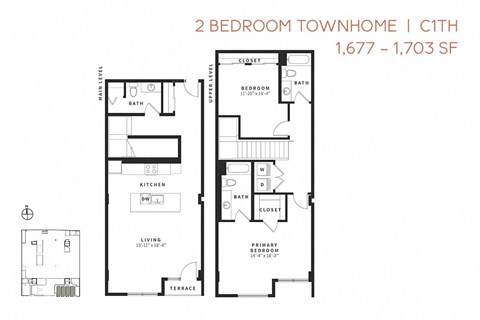 Two Bedroom Townhome C1TH - Vicino