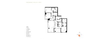 floor plan of the third level of the office building