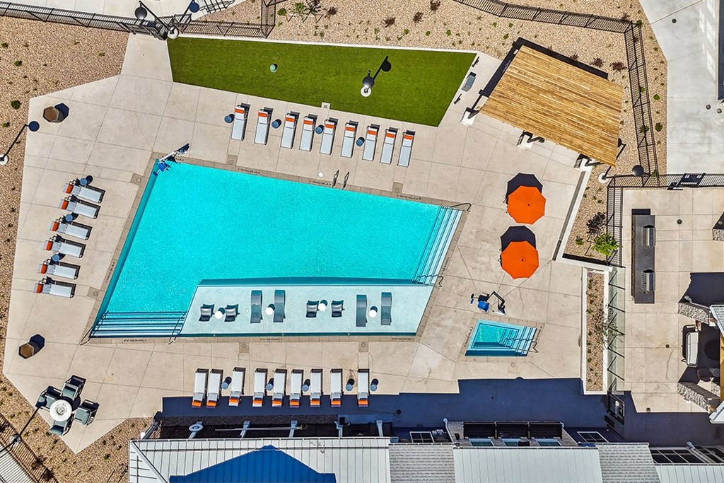 Aerial View of Pool & Spa - Sabine