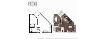 1 Bedroom A10 Floor Plan - Lydian