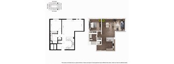 1 Bedroom A14 Floor Plan - Lydian