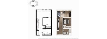 Urban 1 Bedroom A1 Floor Plan - Lydian