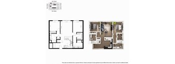 2 Bedroom B11 Floor Plan - Lydian