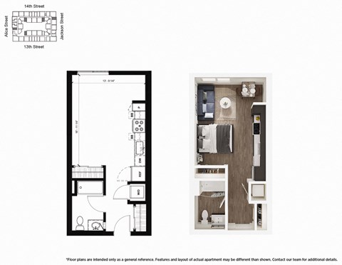 Studio S1 Floor Plan - Lydian