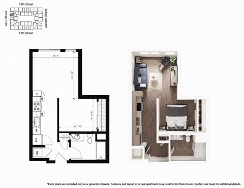 Studio S2 Floor Plan - Lydian
