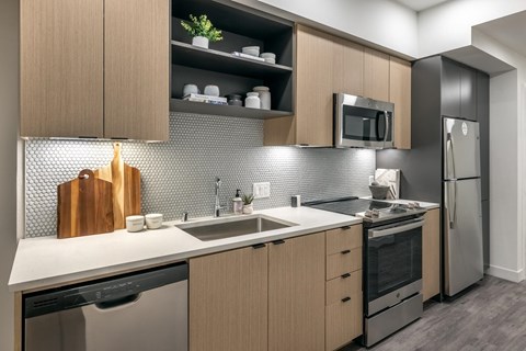 1 Bedroom Model Kitchen - Coen & Columbia